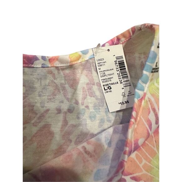 Children’s Place GIRL’s short sleeve tees NEW SZ large 10/12 knit front tops t-s - Picture 5 of 5